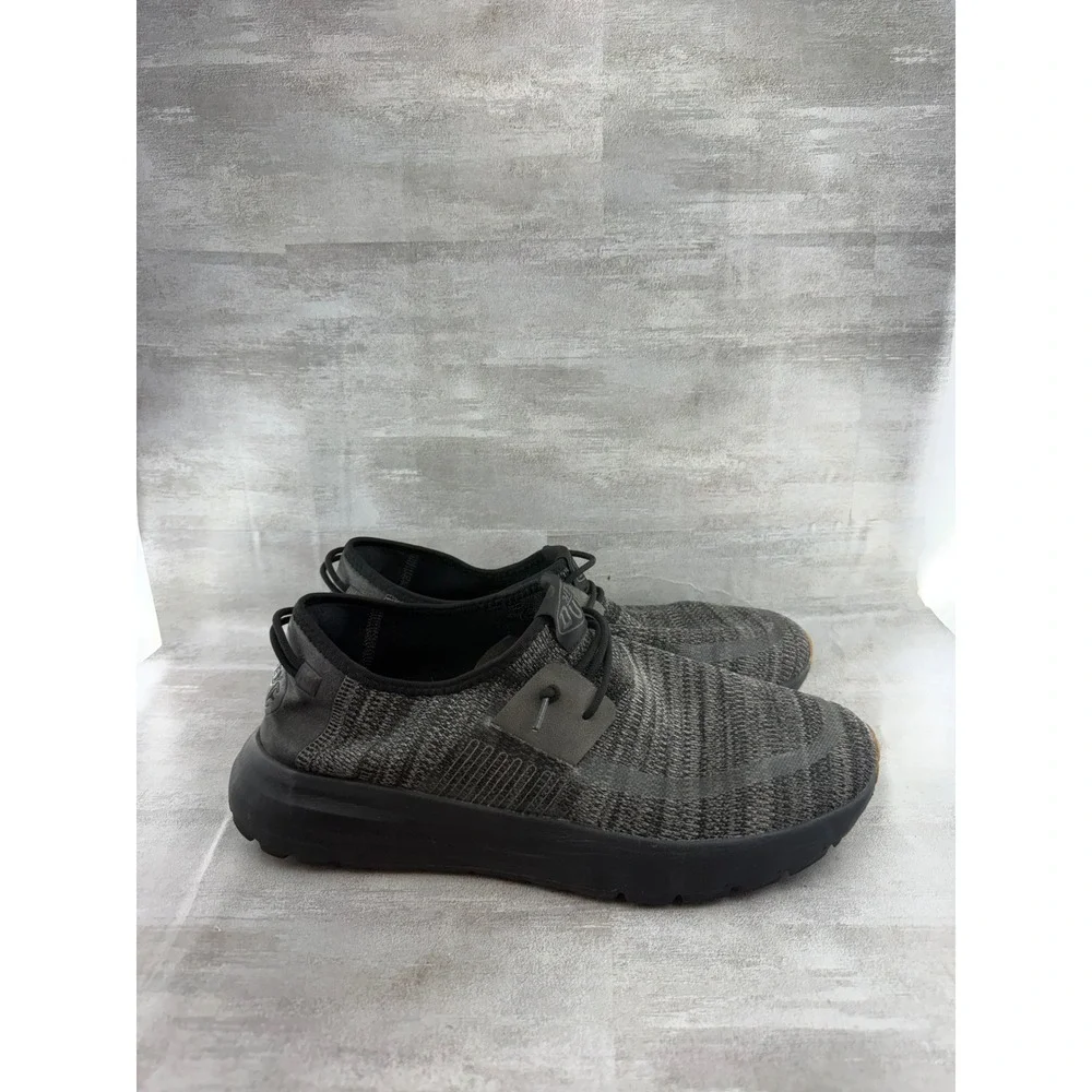 Hey Dude Sirocco Black Night Men Slip On Knit Sneakers Size 12 40160-0WN